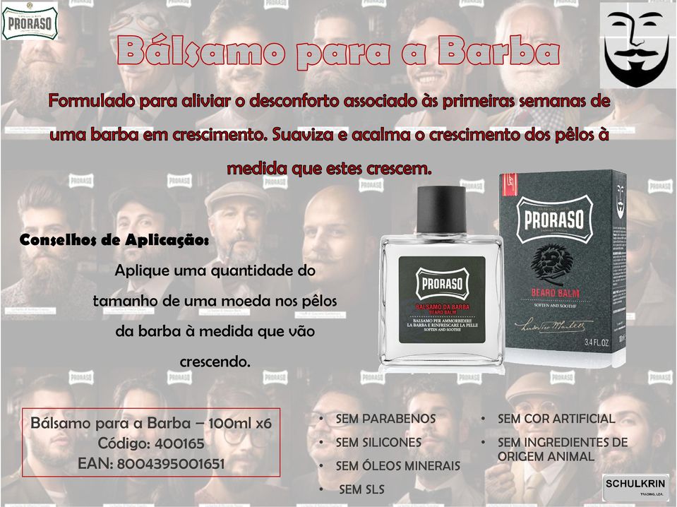 Bálsamo para a Barba 100ml x6 Código: 400165 EAN: 8004395001651 SEM