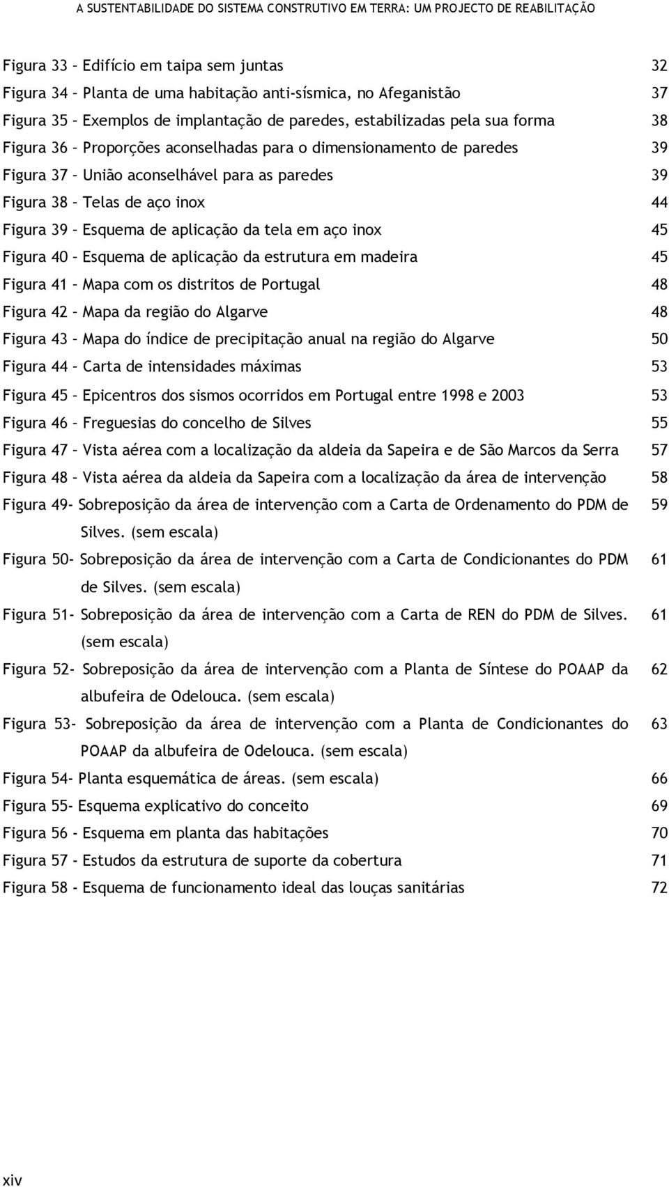 Figura 40 Esquema de aplicação da estrutura em madeira 45 Figura 41 Mapa com os distritos de Portugal 48 Figura 42 Mapa da região do Algarve 48 Figura 43 Mapa do índice de precipitação anual na