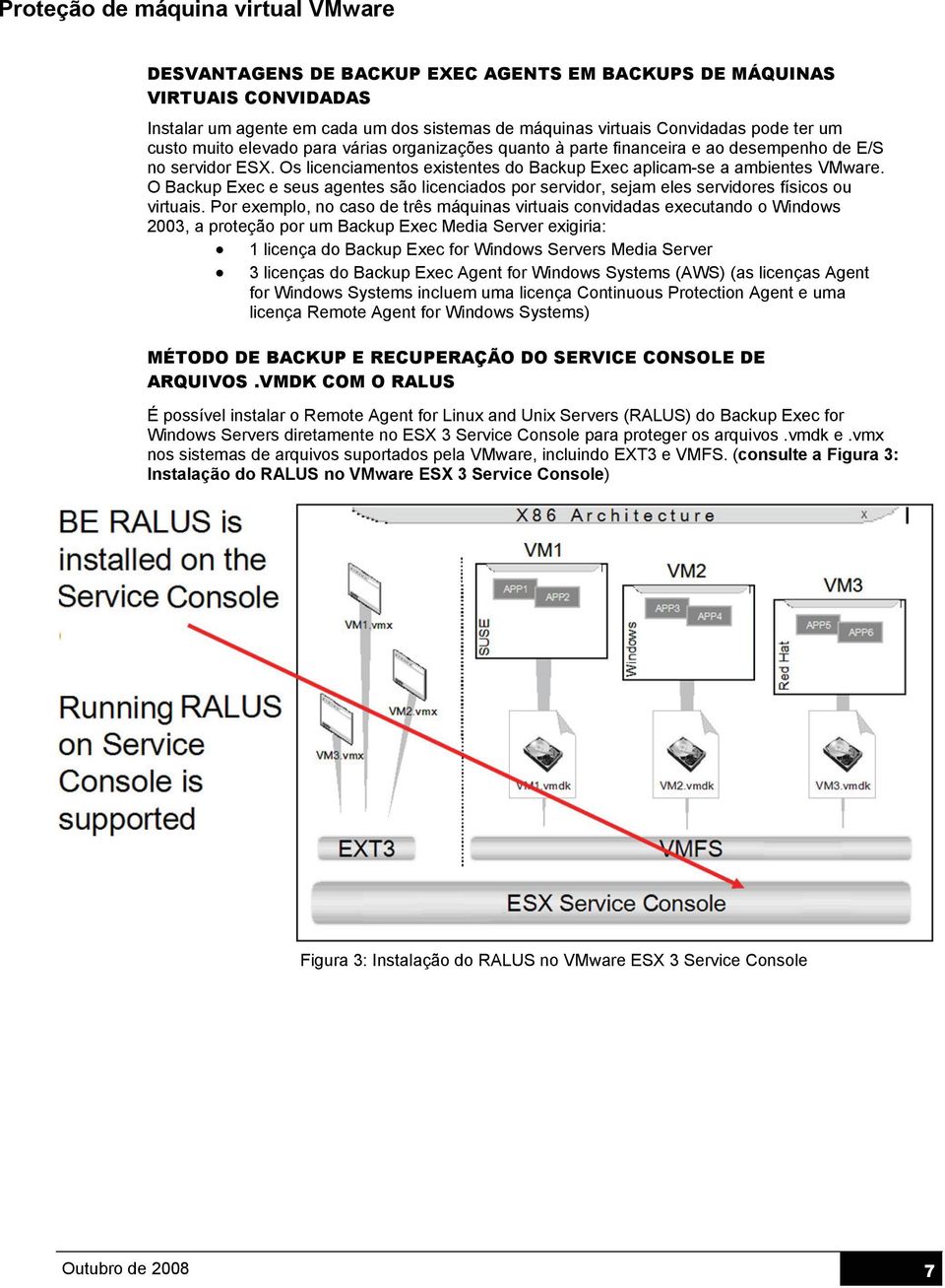 O Backup Exec e seus agentes são licenciados por servidor, sejam eles servidores físicos ou virtuais.