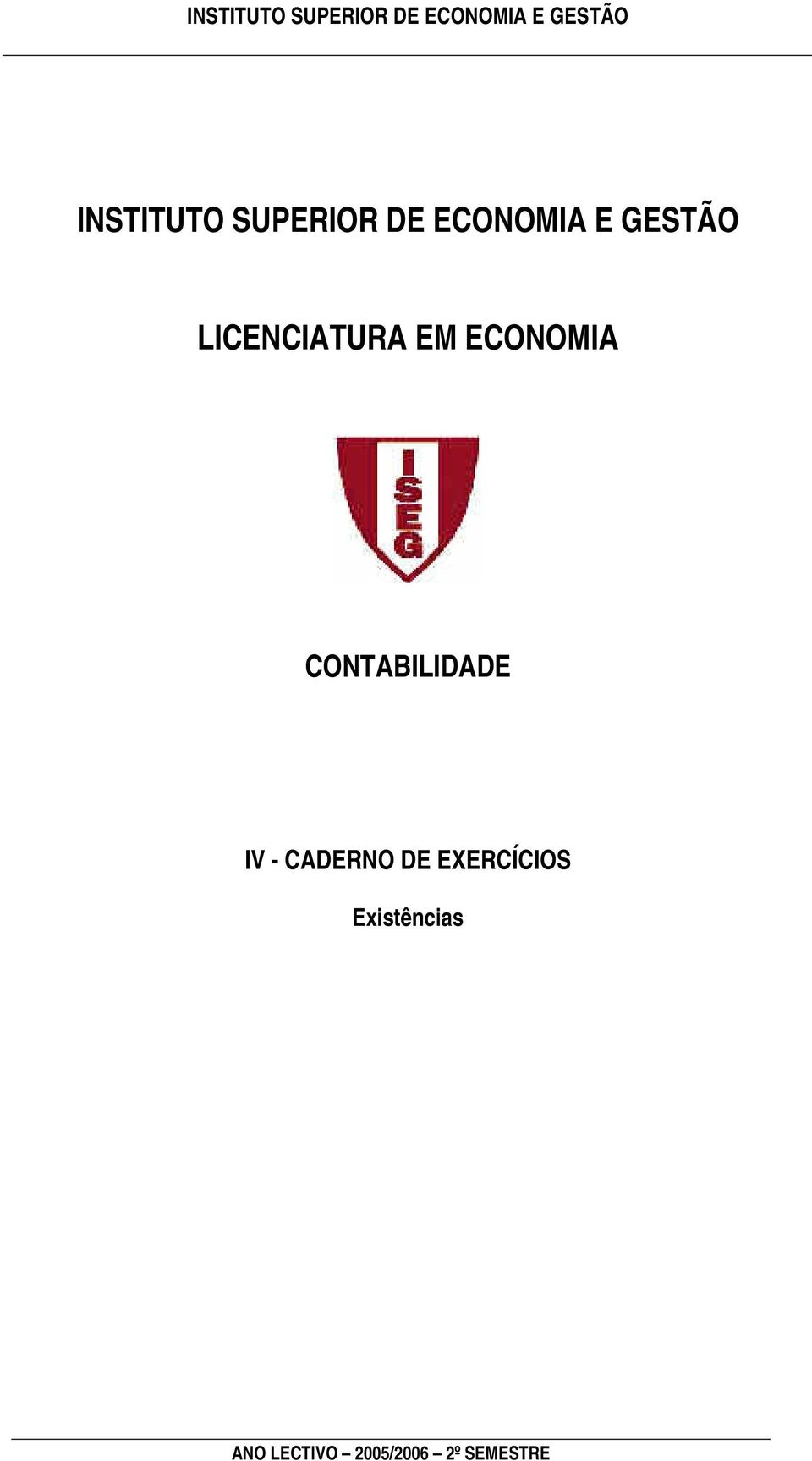 CONTABILIDADE IV - CADERNO DE