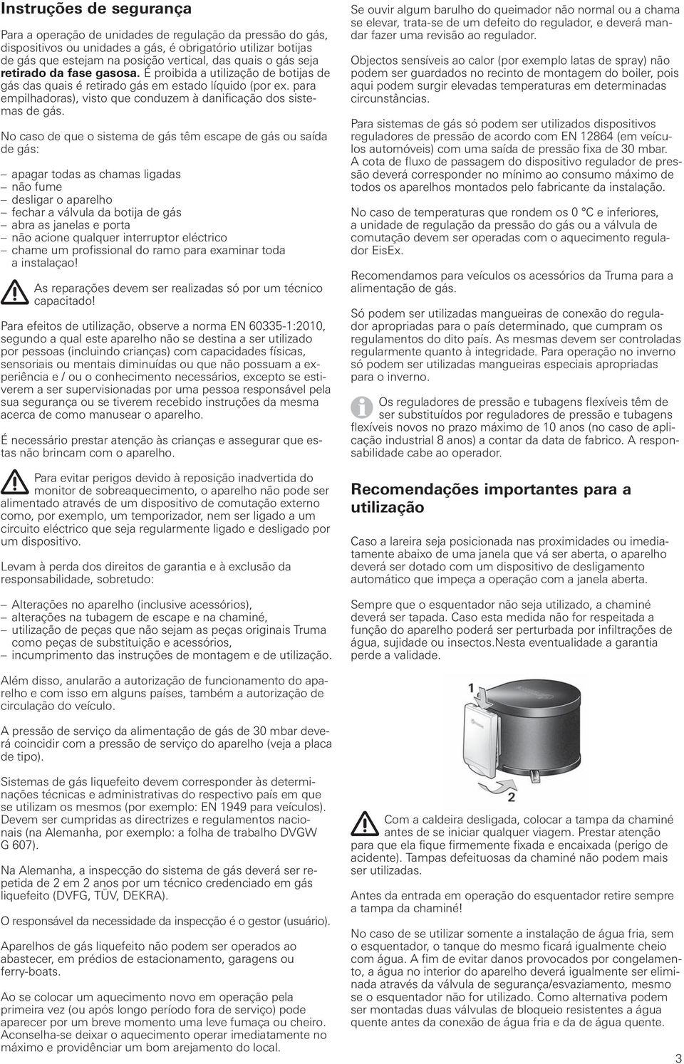 Boiler B 10 / B 14. Instruções de utilização Sempre em veículos! - PDF  Download grátis