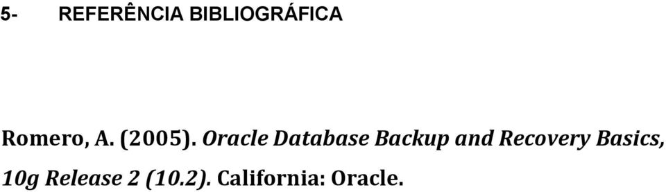 Oracle Database Backup and