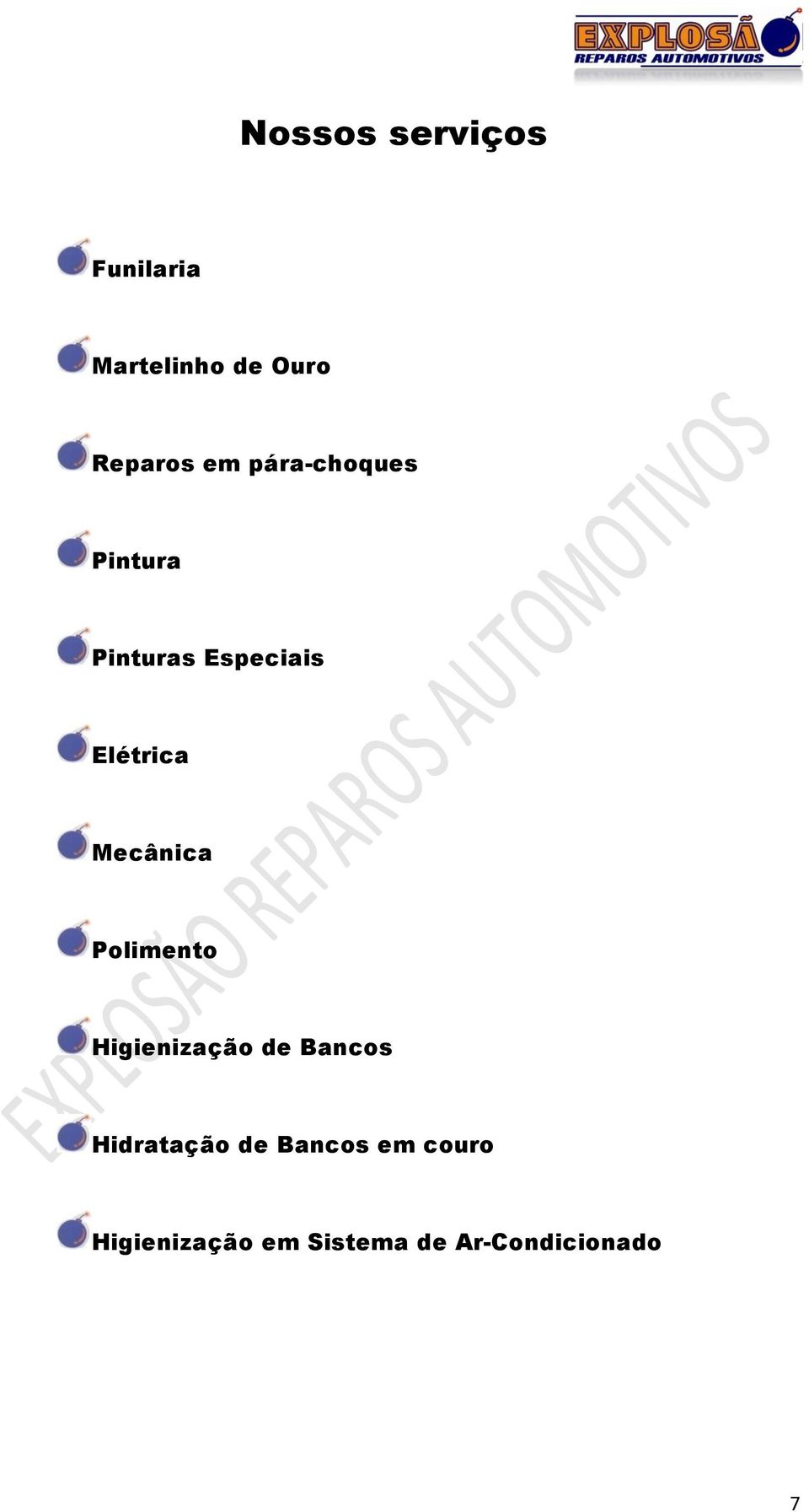 Mecânica Polimento Higienização de Bancos Hidratação de