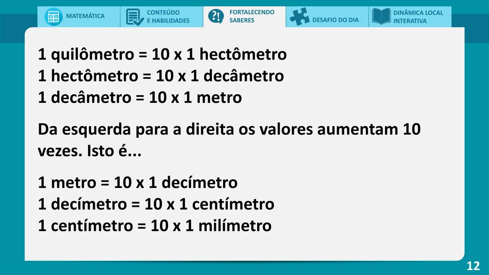 direita os valores aumentam 10 vezes. Isto é.