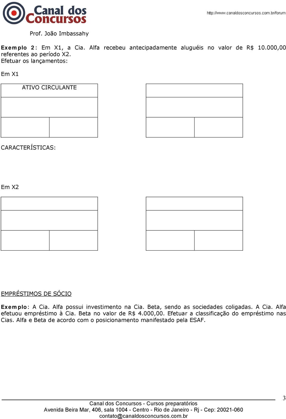 Alfa possui investimento na Cia. Beta, sendo as sociedades coligadas. A Cia. Alfa efetuou empréstimo à Cia.