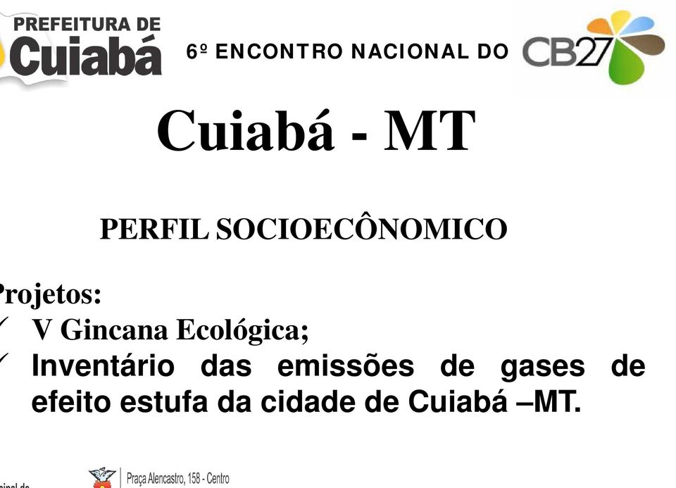 Inventário das emissões de gases