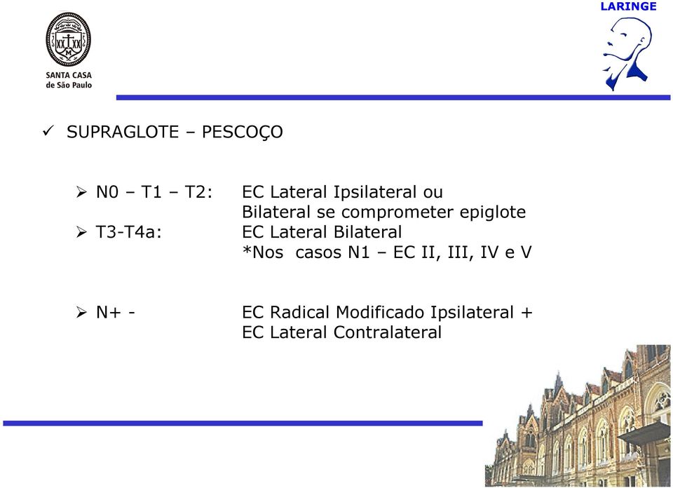 Lateral Bilateral *Nos casos N1 EC II, III, IV e V N+