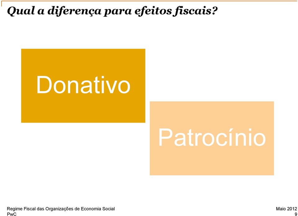 Donativo Patrocínio Regime