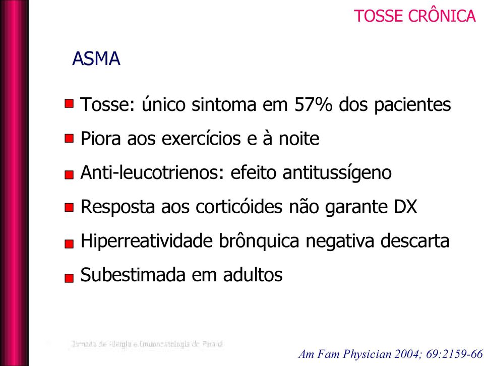 Resposta aos corticóides não garante DX Hiperreatividade