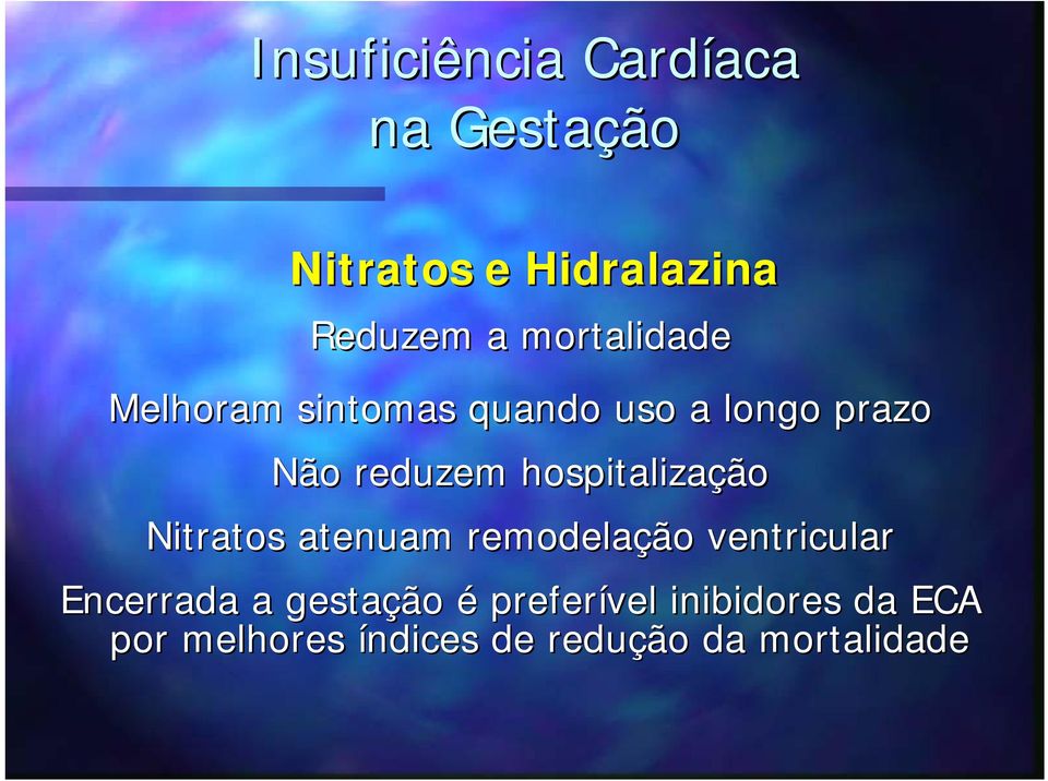 hospitalização Nitratos atenuam remodelação ventricular Encerrada a