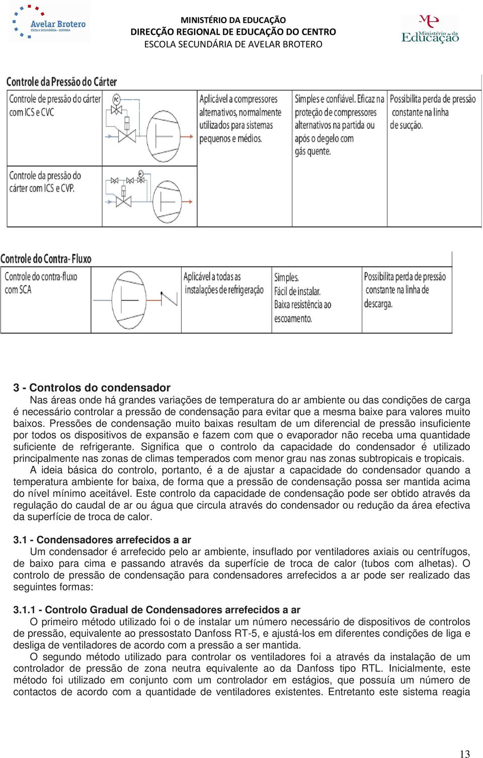 Pressões de condensação muito baixas resultam de um diferencial de pressão insuficiente por todos os dispositivos de expansão e fazem com que o evaporador não receba uma quantidade suficiente de