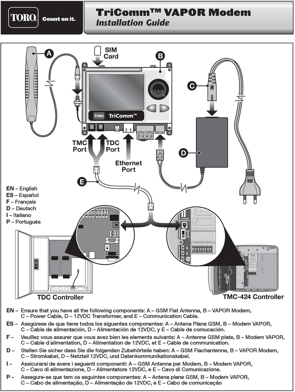 Transformer, and E Communication Cable.