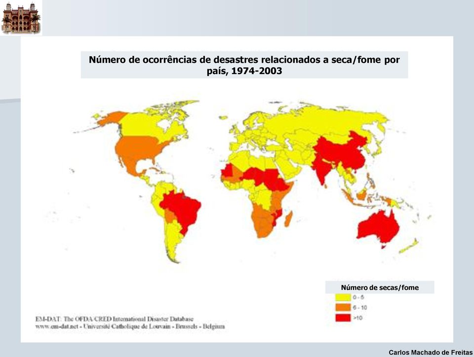 seca/fome por país,