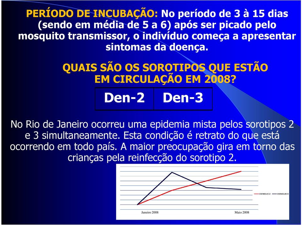 Den-2 Den-3 No Rio de Janeiro ocorreu uma epidemia mista pelos sorotipos 2 e 3 simultaneamente.