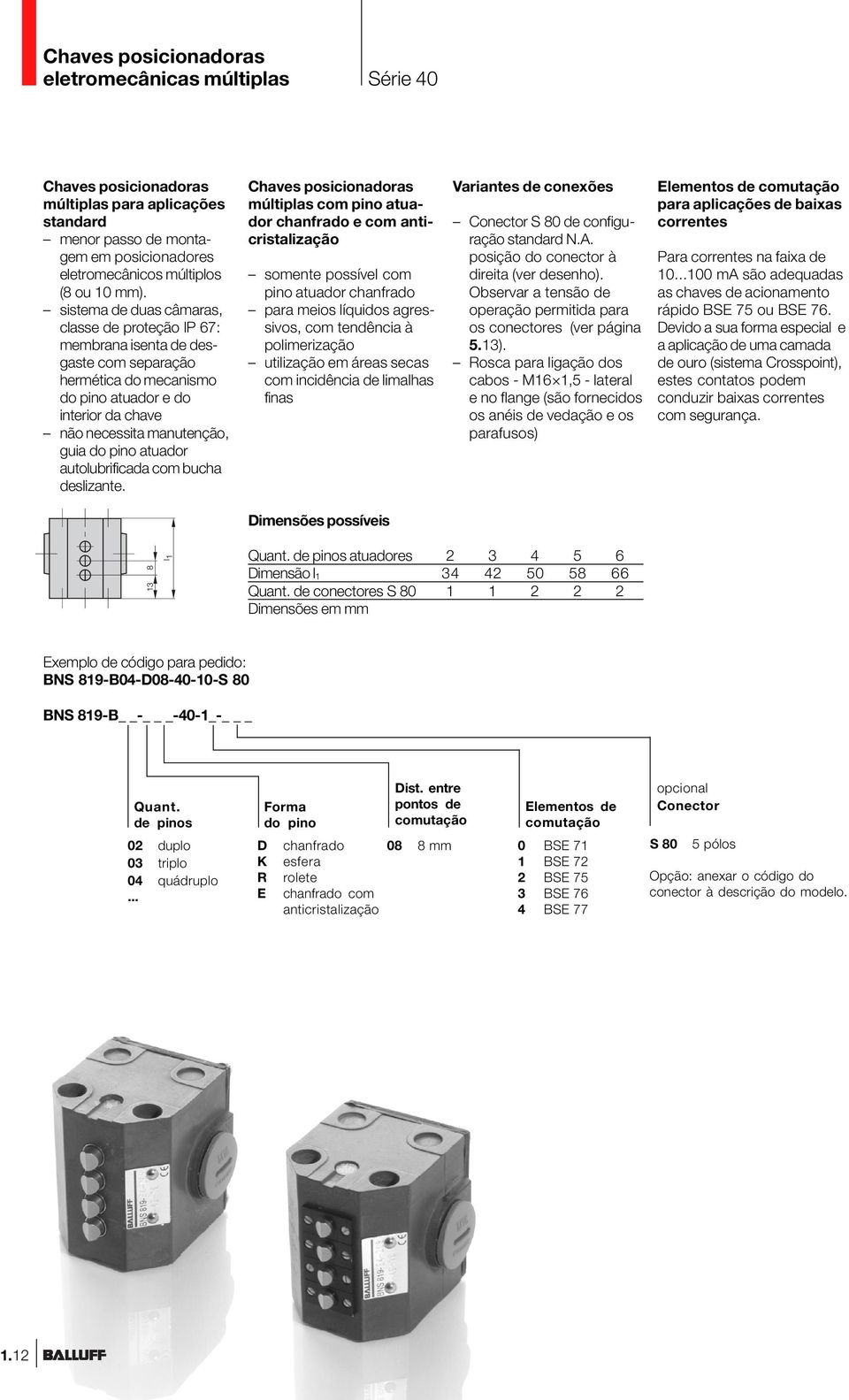 atuador autolubrificada com bucha deslizante.