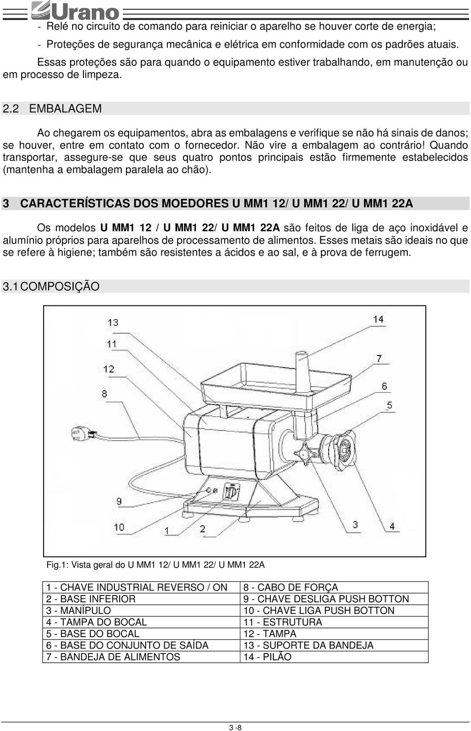 2 EMBALAGEM Ao chegarem os equipamentos, abra as embalagens e verifique se não há sinais de danos; se houver, entre em contato com o fornecedor. Não vire a embalagem ao contrário!