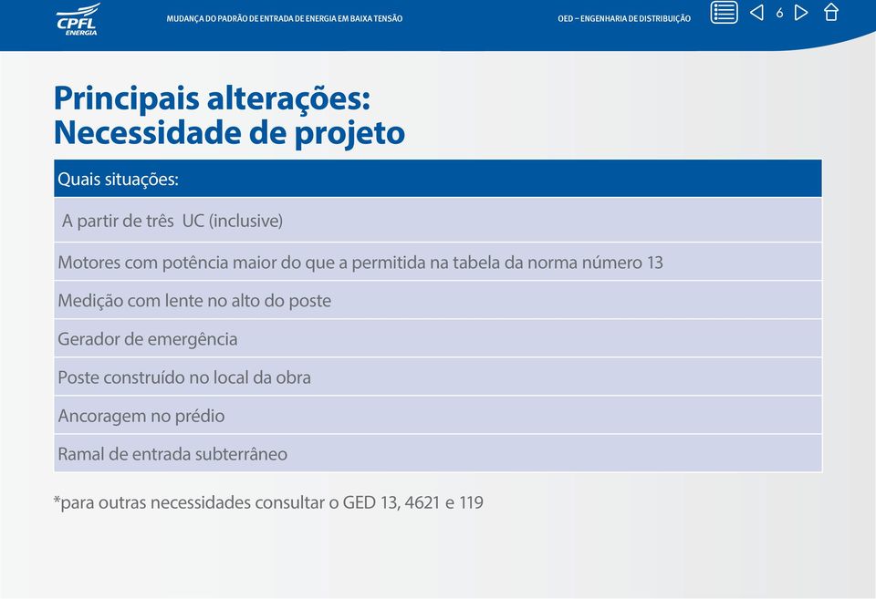 Medição com lente no alto do poste Gerador de emergência Poste construído no local da obra