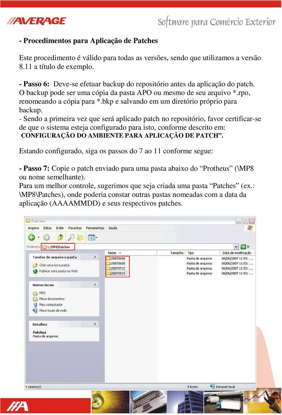 bkp e salvando em um diretório próprio para backup.