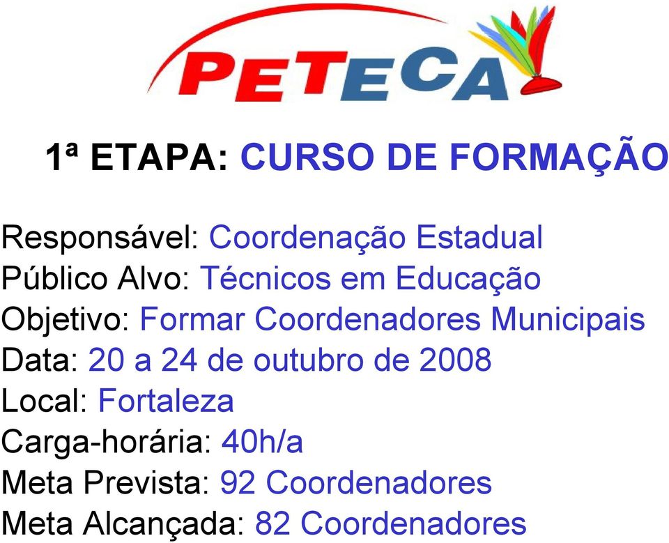 Municipais Data: 20 a 24 de outubro de 2008 Local: Fortaleza