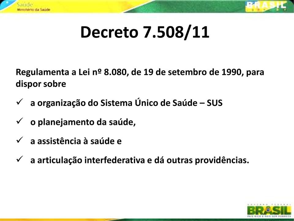 organização do Sistema Único de Saúde SUS o planejamento da