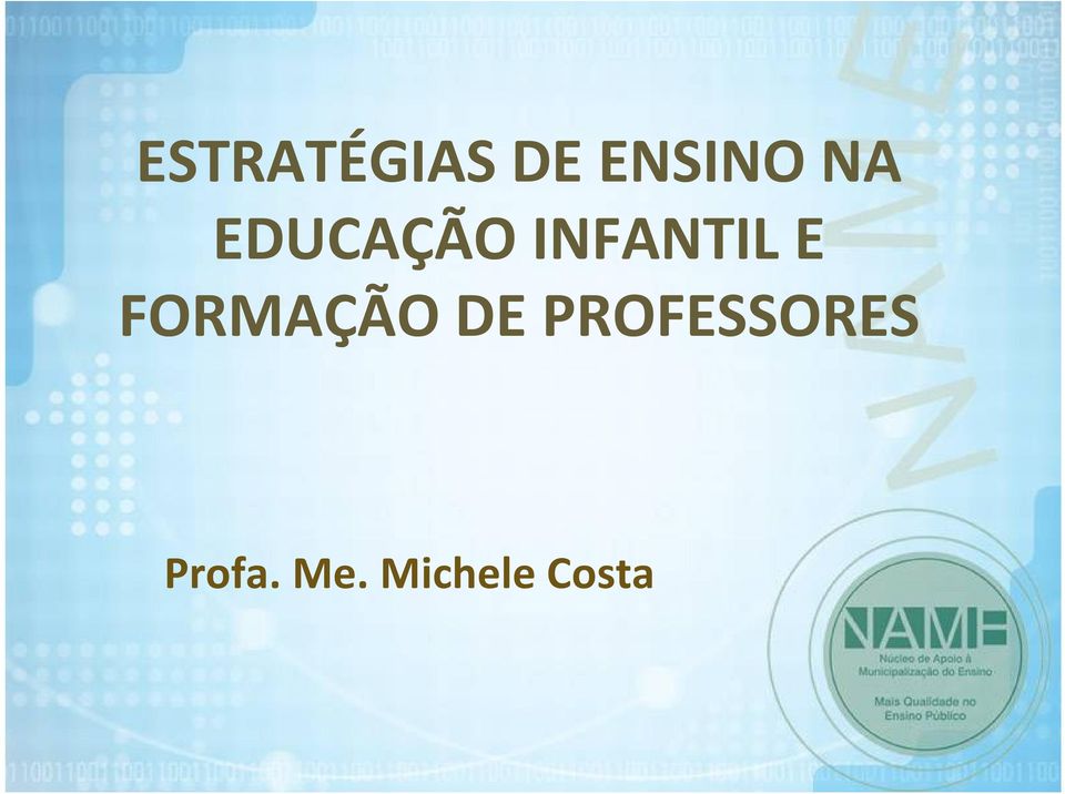 FORMAÇÃO DE PROFESSORES