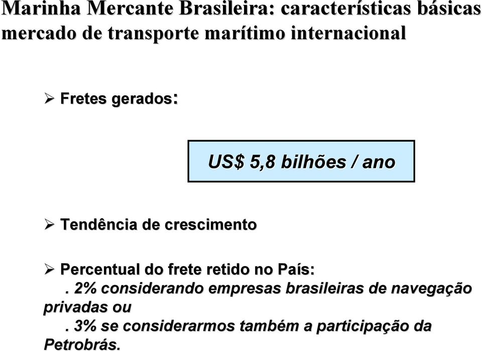 crescimento Percentual do frete retido no País:.