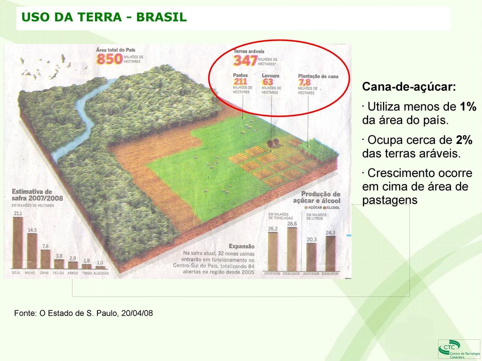 Crescimento ocorre em cima de área de pastagens Faça