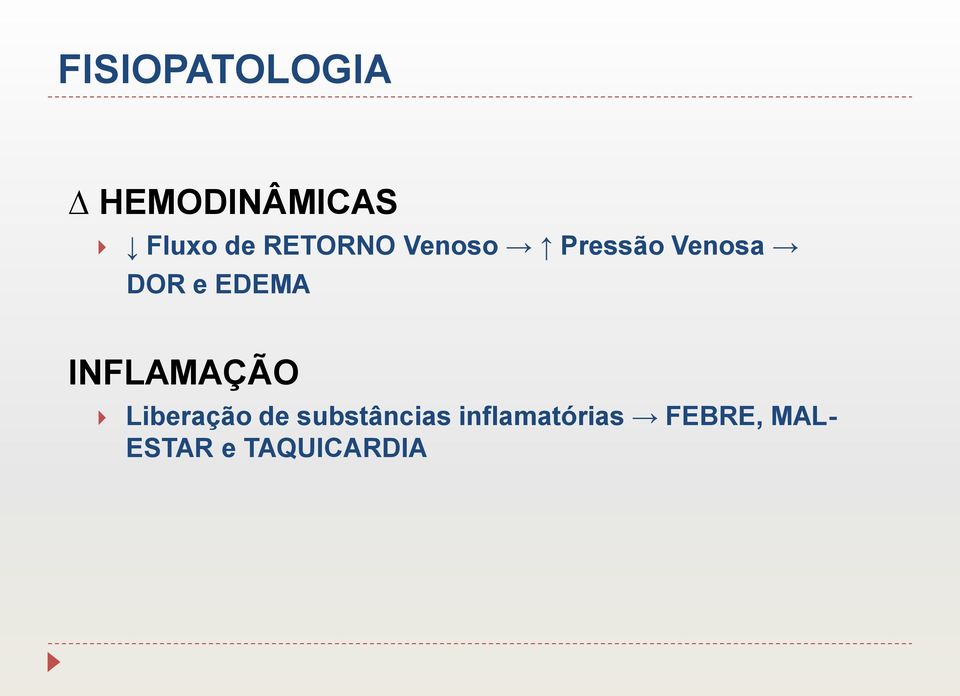 EDEMA INFLAMAÇÃO Liberação de