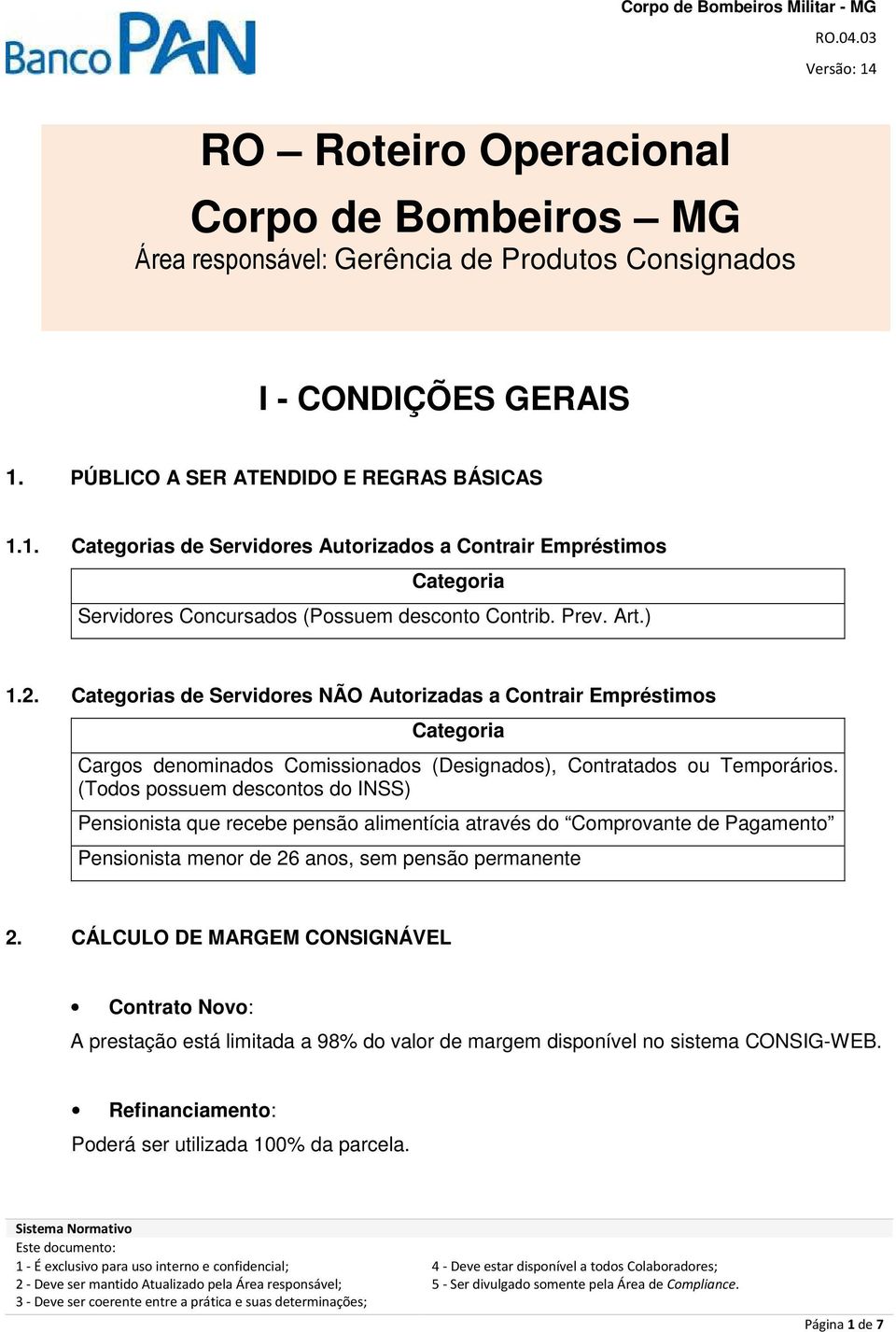 Categorias de Servidores NÃO Autorizadas a Contrair Empréstimos Categoria Cargos denominados Comissionados (Designados), Contratados ou Temporários.