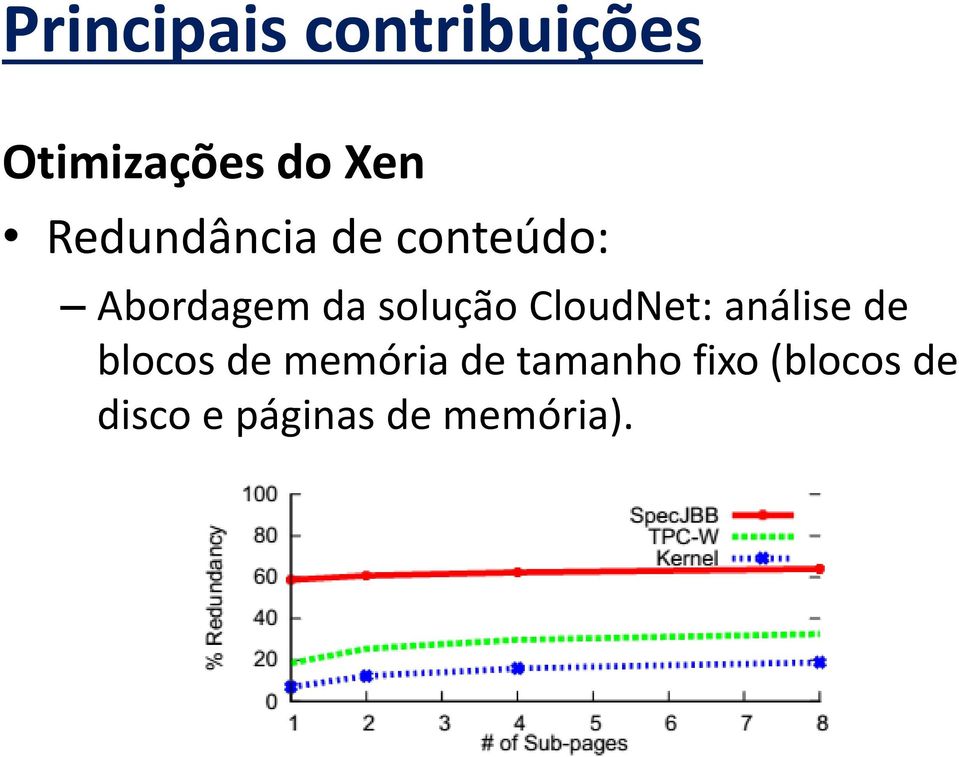 CloudNet: análise de blocos de memória