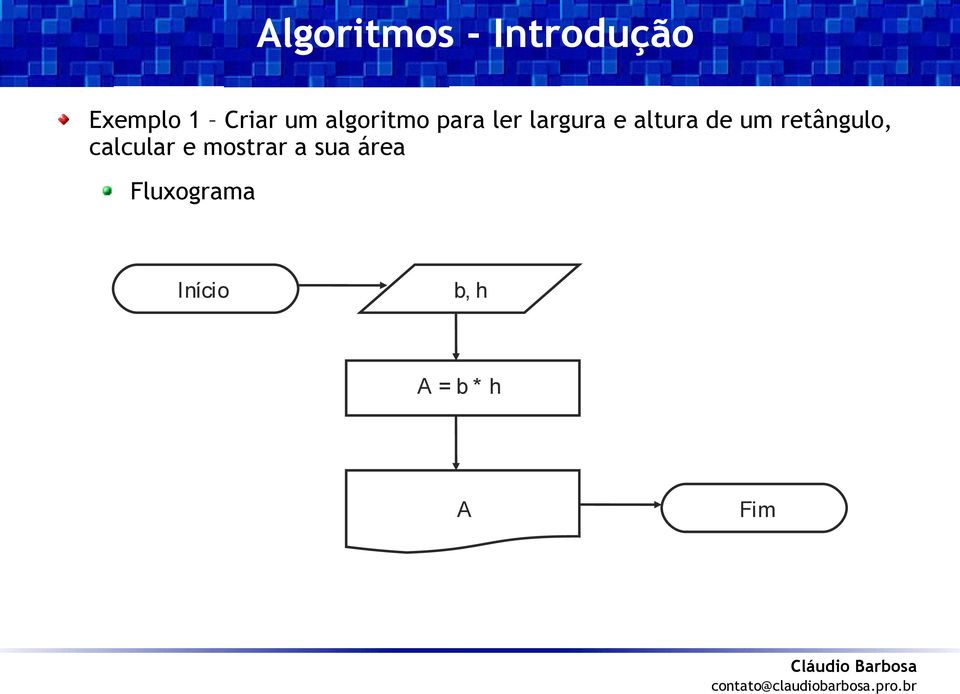 retângulo, calcular e mostrar a