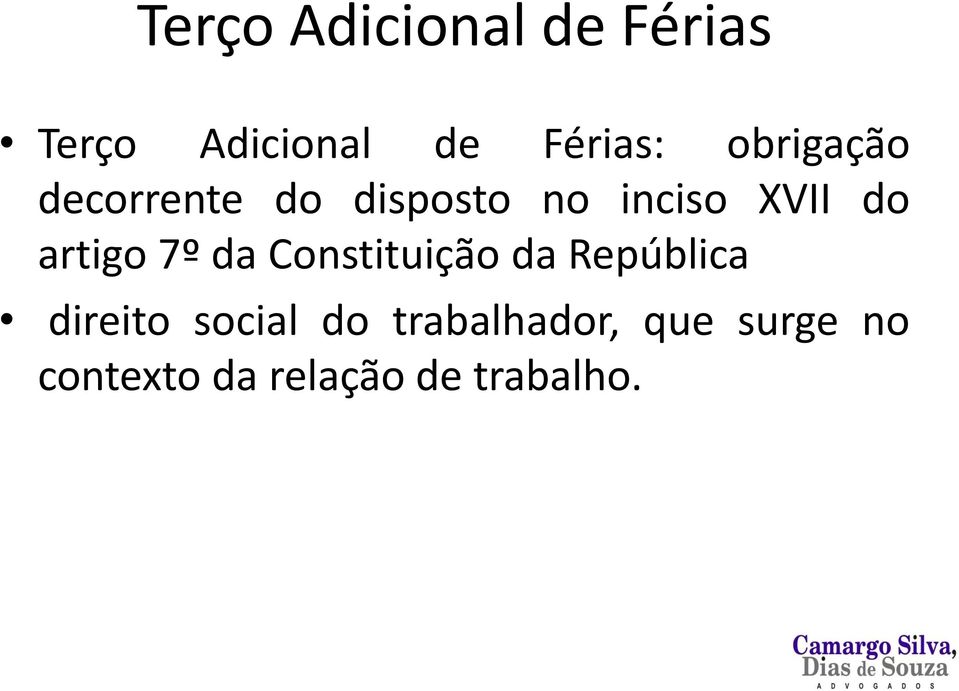 artigo 7º da Constituição da República direito social