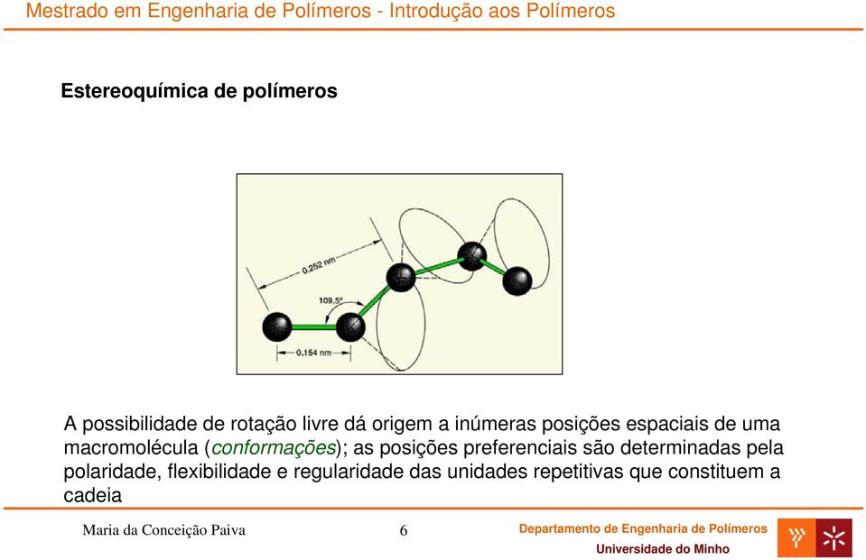 posições preferenciais são determinadas pela polaridade, flexibilidade e