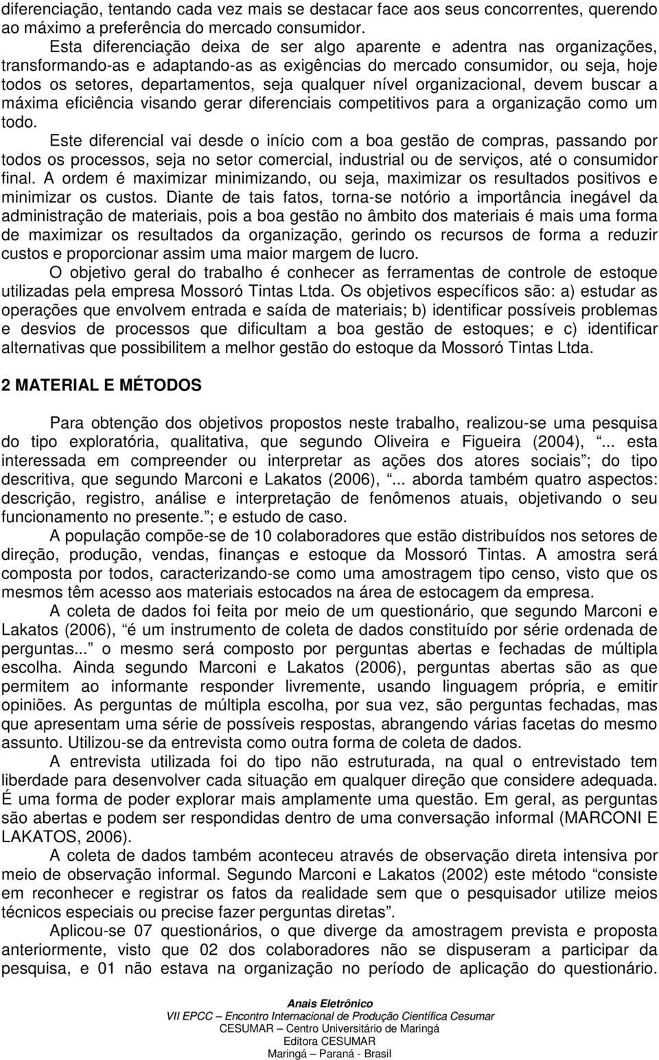 qualquer nível organizacional, devem buscar a máxima eficiência visando gerar diferenciais competitivos para a organização como um todo.