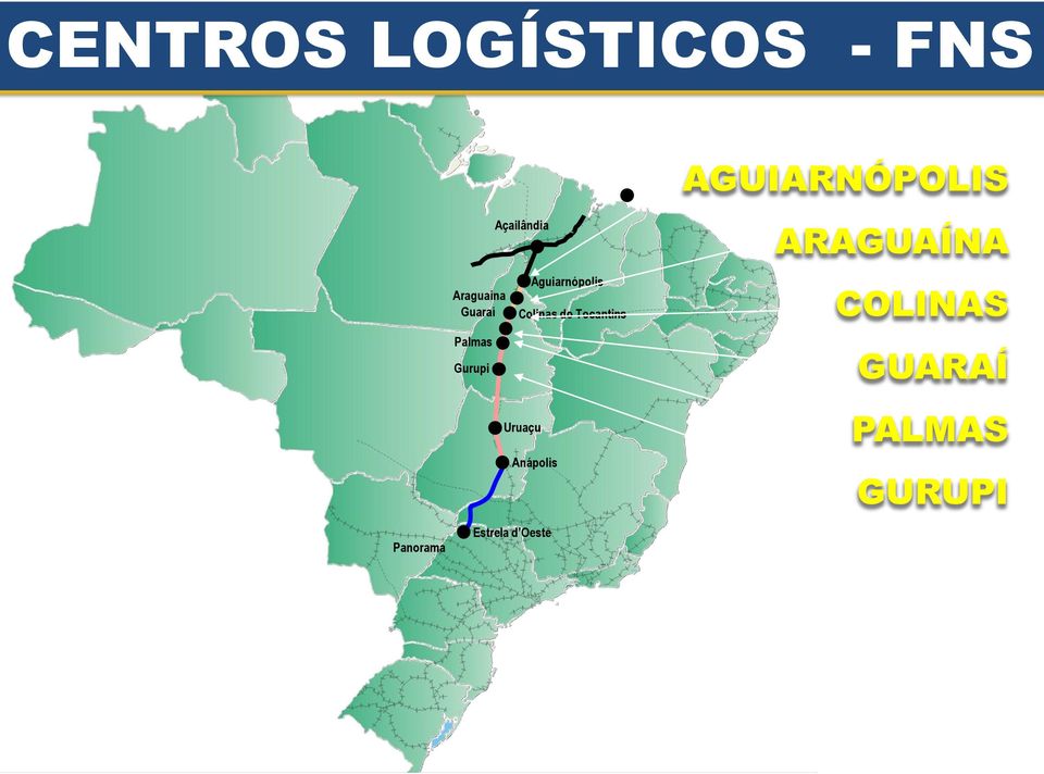 Colinas do Tocantins Palmas Gurupi Uruaçu