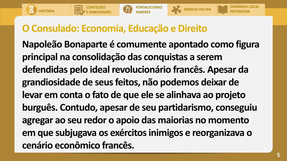 Apesar da grandiosidade de seus feitos, não podemos deixar de levar em conta o fato de que ele se alinhava ao projeto burguês.