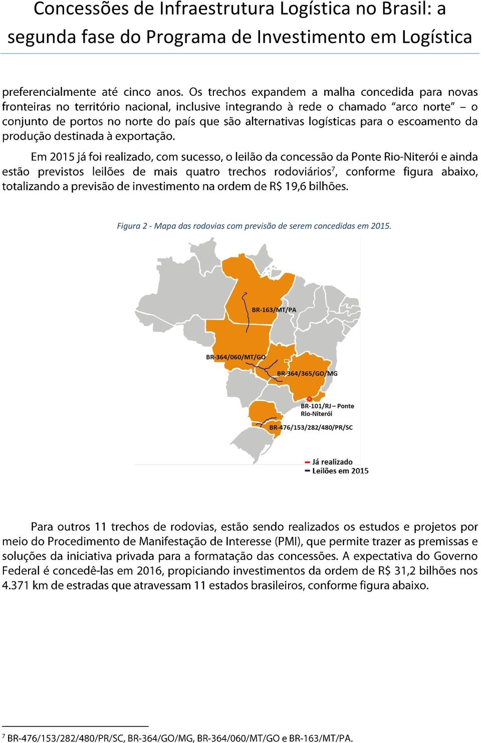 Investimento em Logística Figura 2 - Mapa