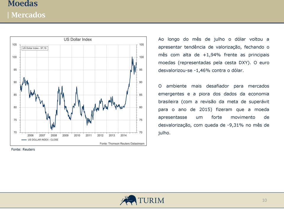 O ambiente mais desafiador para mercados emergentes e a piora dos dados da economia brasileira (com a revisão da meta de