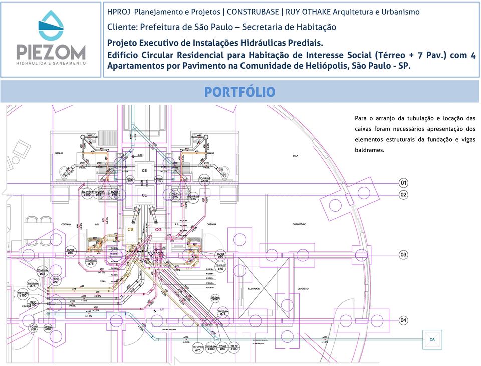 Edifício Circular Residencial para Habitação de Interesse Social (Térreo + 7 Pav.