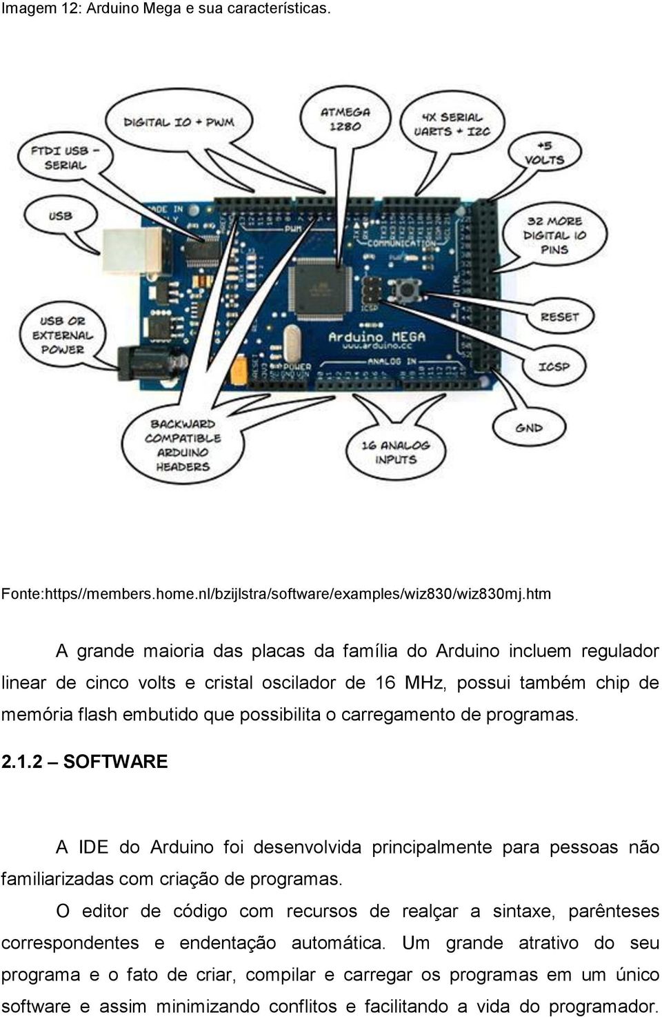 possibilita o carregamento de programas. 2.1.2 SOFTWARE A IDE do Arduino foi desenvolvida principalmente para pessoas não familiarizadas com criação de programas.