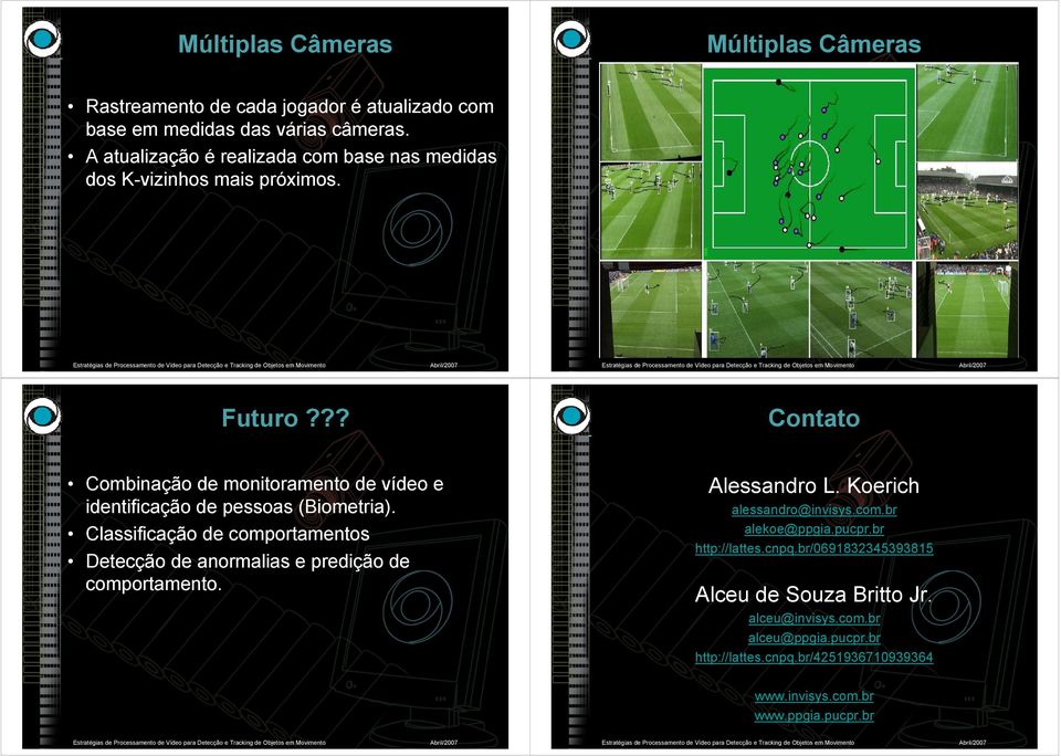 ?? Contato Combinação de monitoramento de vídeo e identificação de pessoas (Biometria).