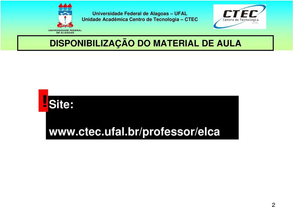 Site: www.ctec.ufal.