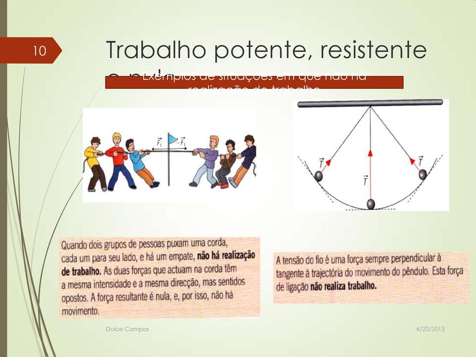 Exemplos de situações em