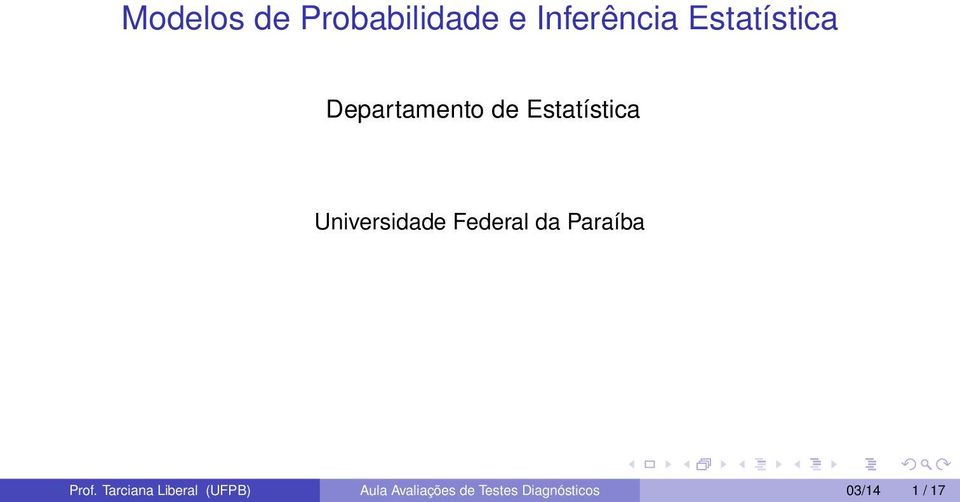 Universidade Federal da Paraíba Prof.