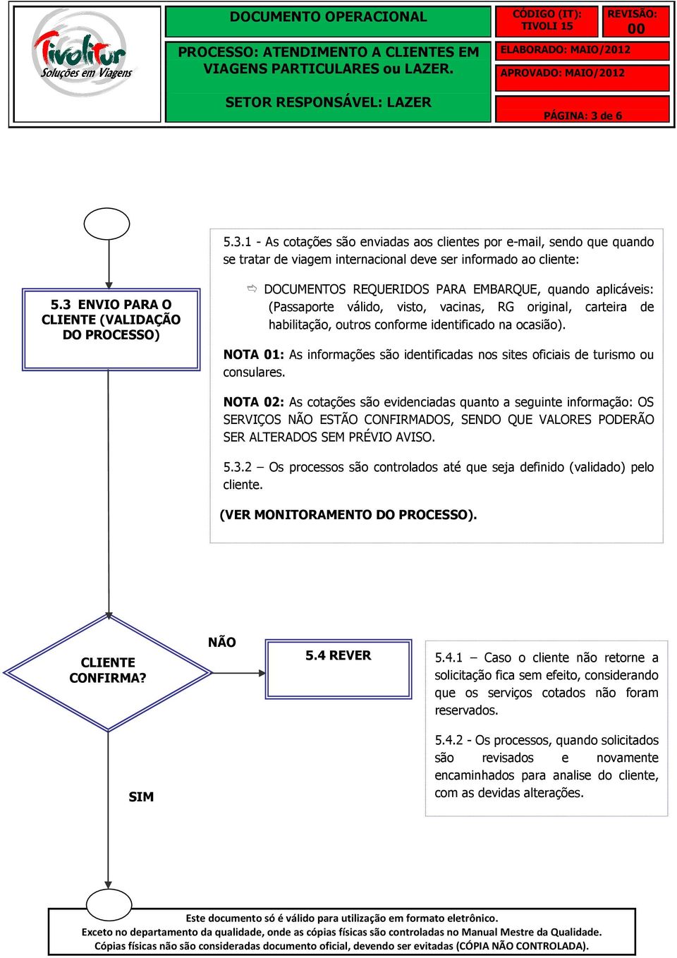 identificado na ocasião). NOTA 01: As informações são identificadas nos sites oficiais de turismo ou consulares.