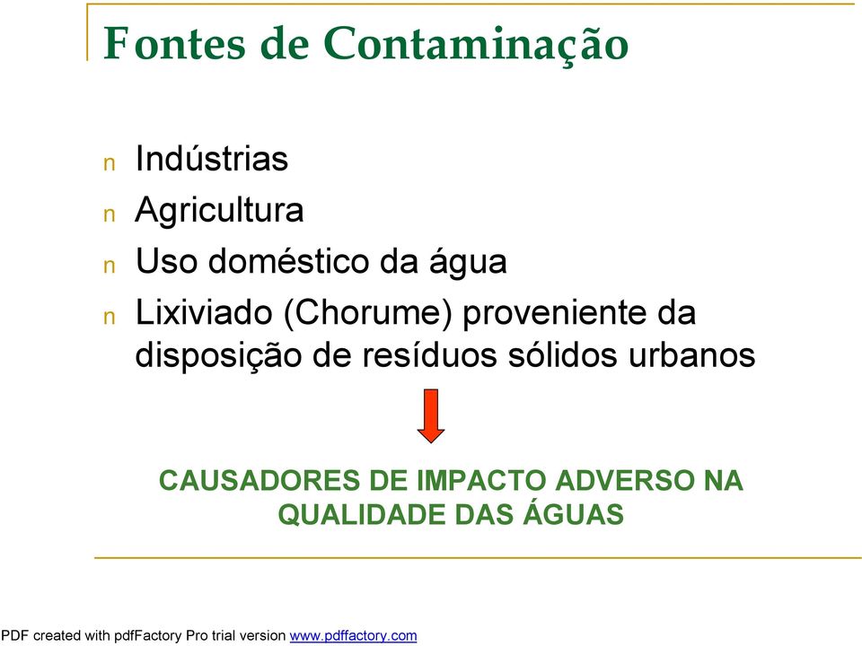 proveniente da disposição de resíduos sólidos