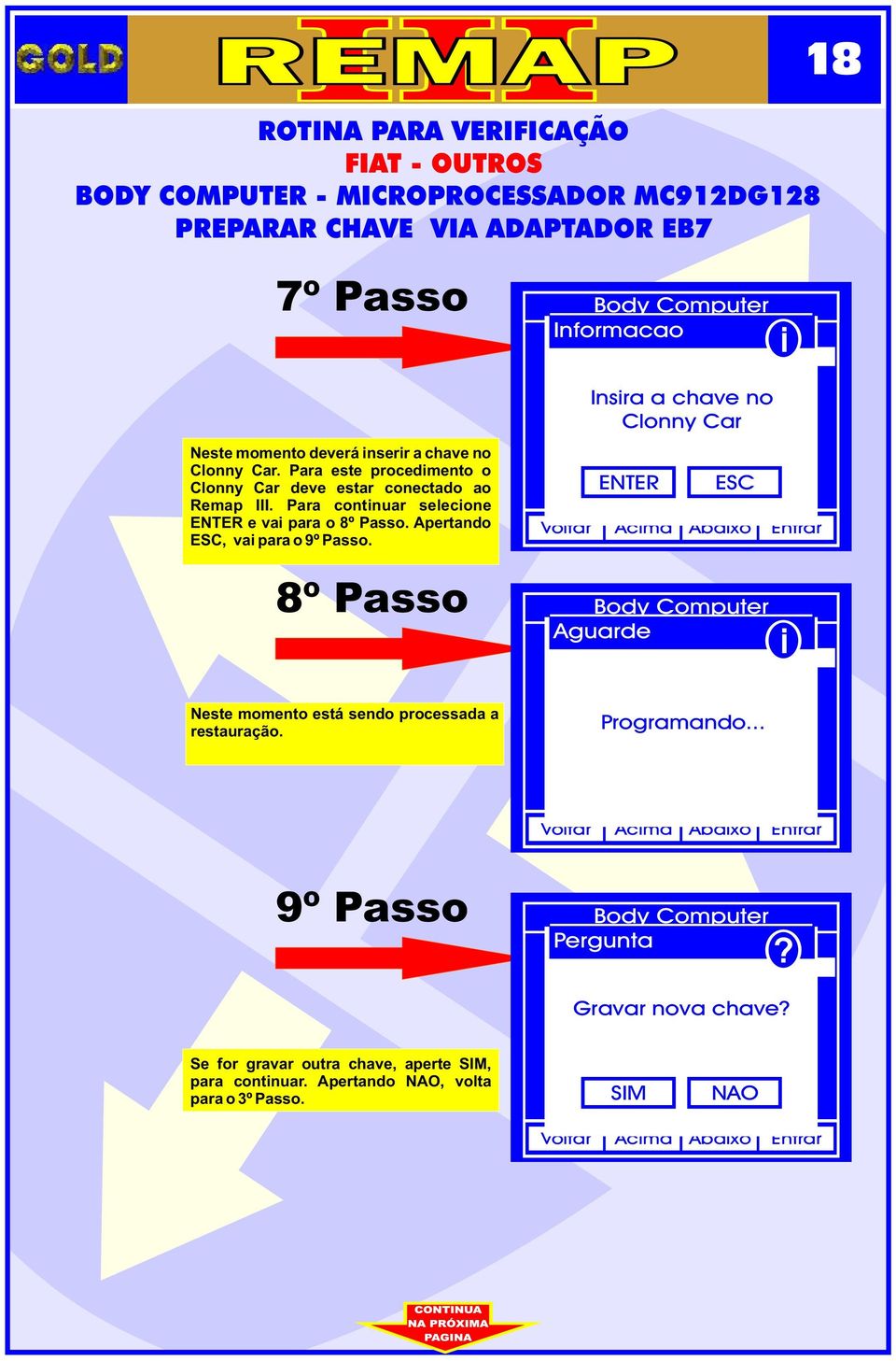 Apertando ESC, va para o 9º Passo.