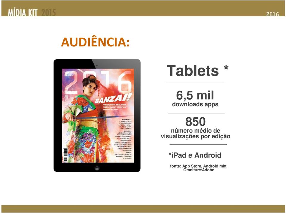 visualizações por edição *ipad e