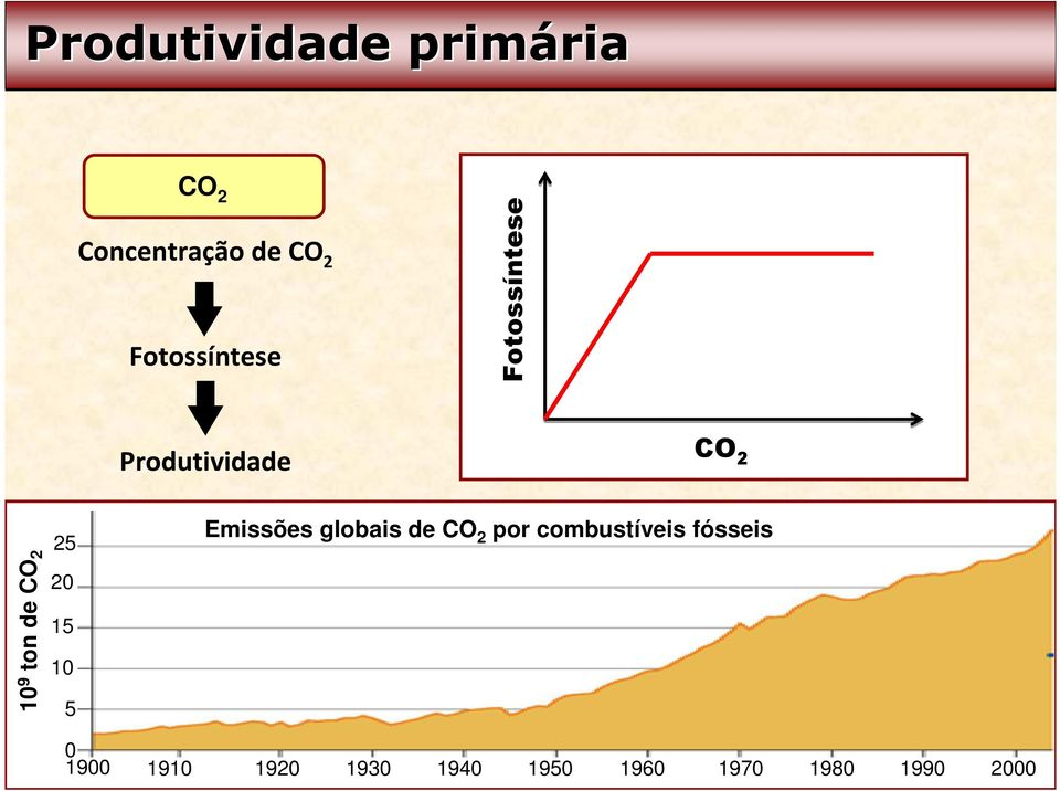 CO 2 25 20 15 10 5 Emissões globais de CO 2 por