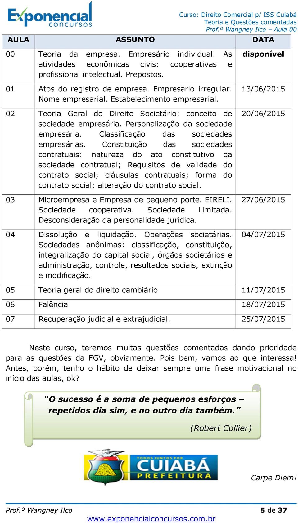 Classificação das sociedades empresárias.